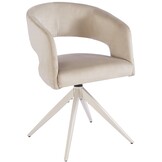 Eetkamerstoel Vigo Taupe velvet  - beige - draai