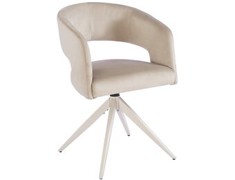 Eetkamerstoel Vigo Taupe velvet  - beige - draai