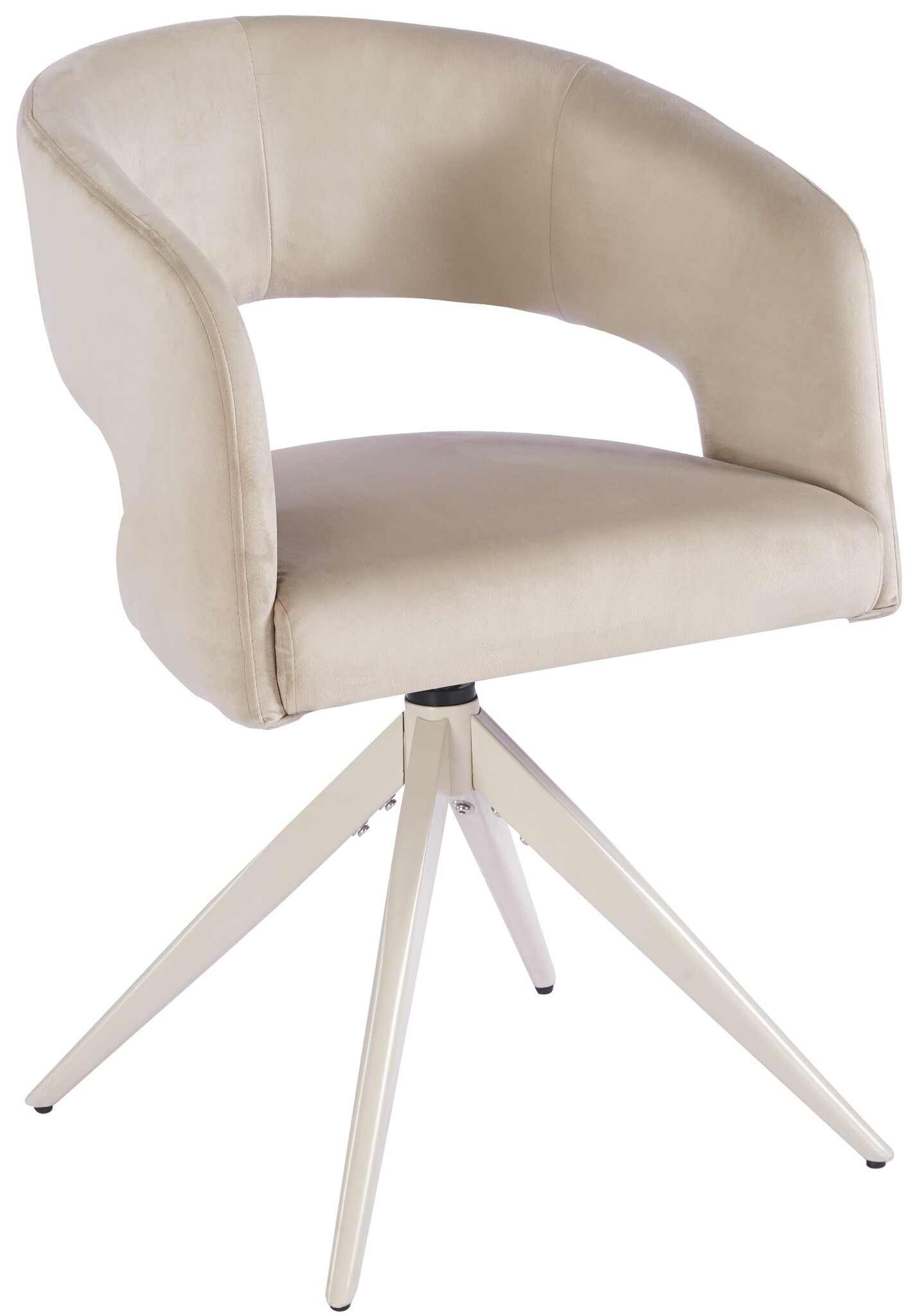 Eetkamerstoel Vigo Taupe velvet - beige - draai
