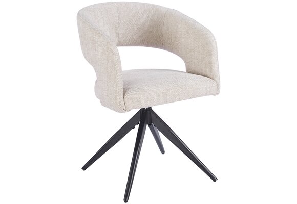 Eetkamerstoel Vigo Renegade Natural 01  - zwart - draai