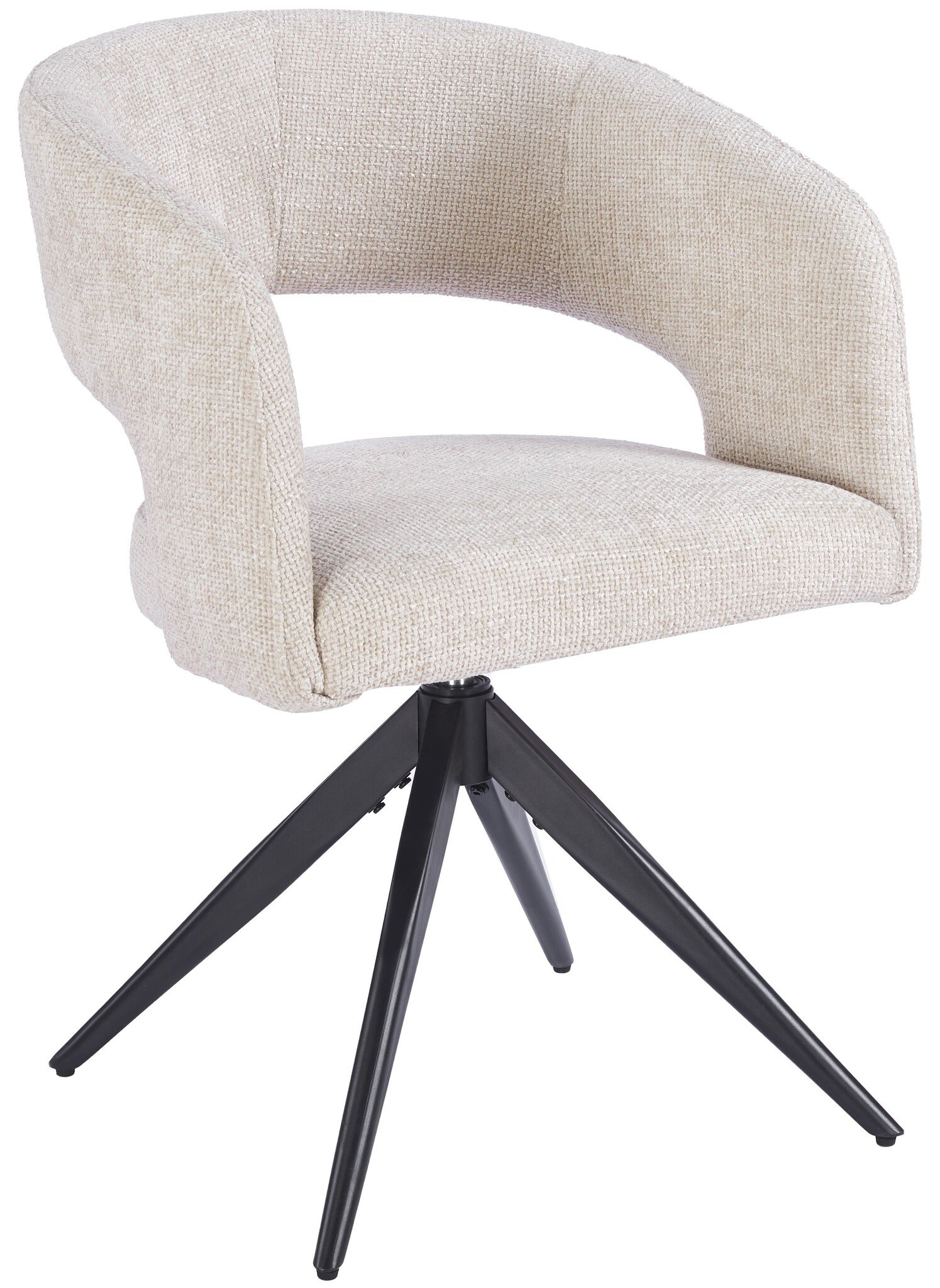 Eetkamerstoel Vigo Renegade Natural 01  - zwart - draai