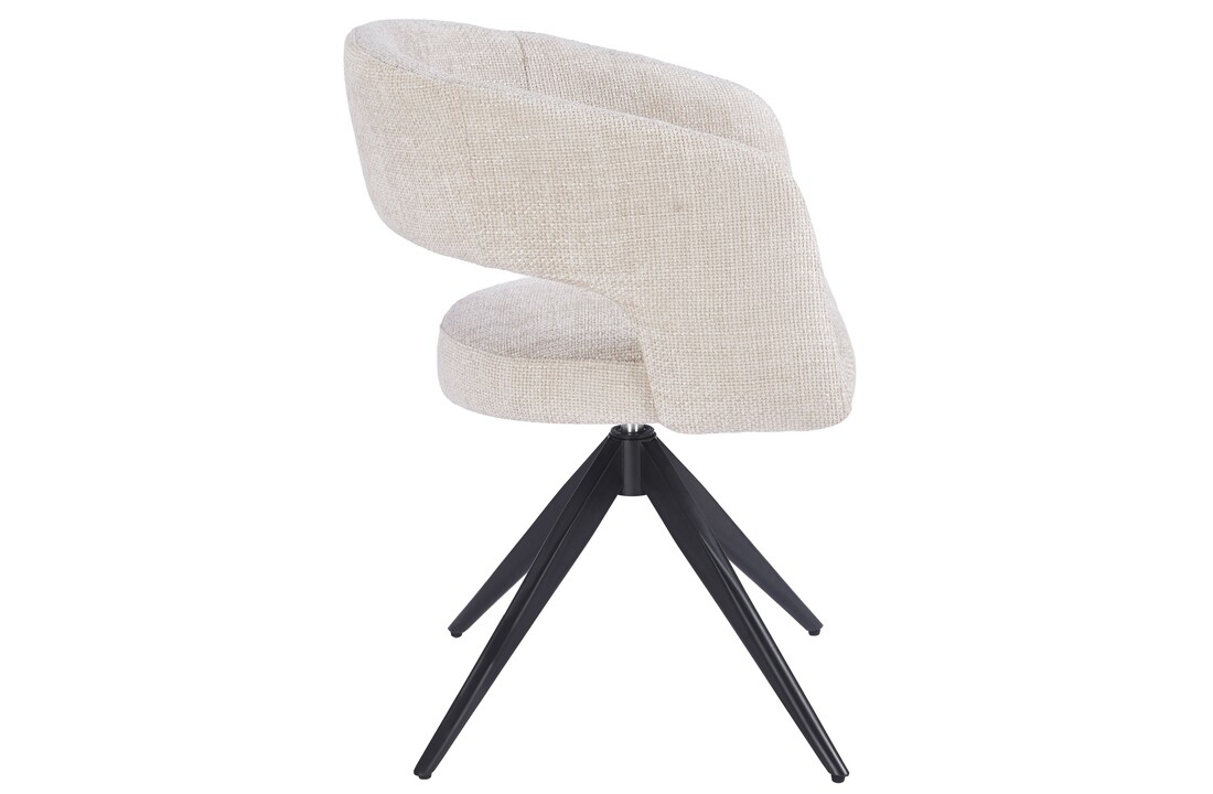 Eetkamerstoel Vigo Renegade Natural 01  - zwart - draai