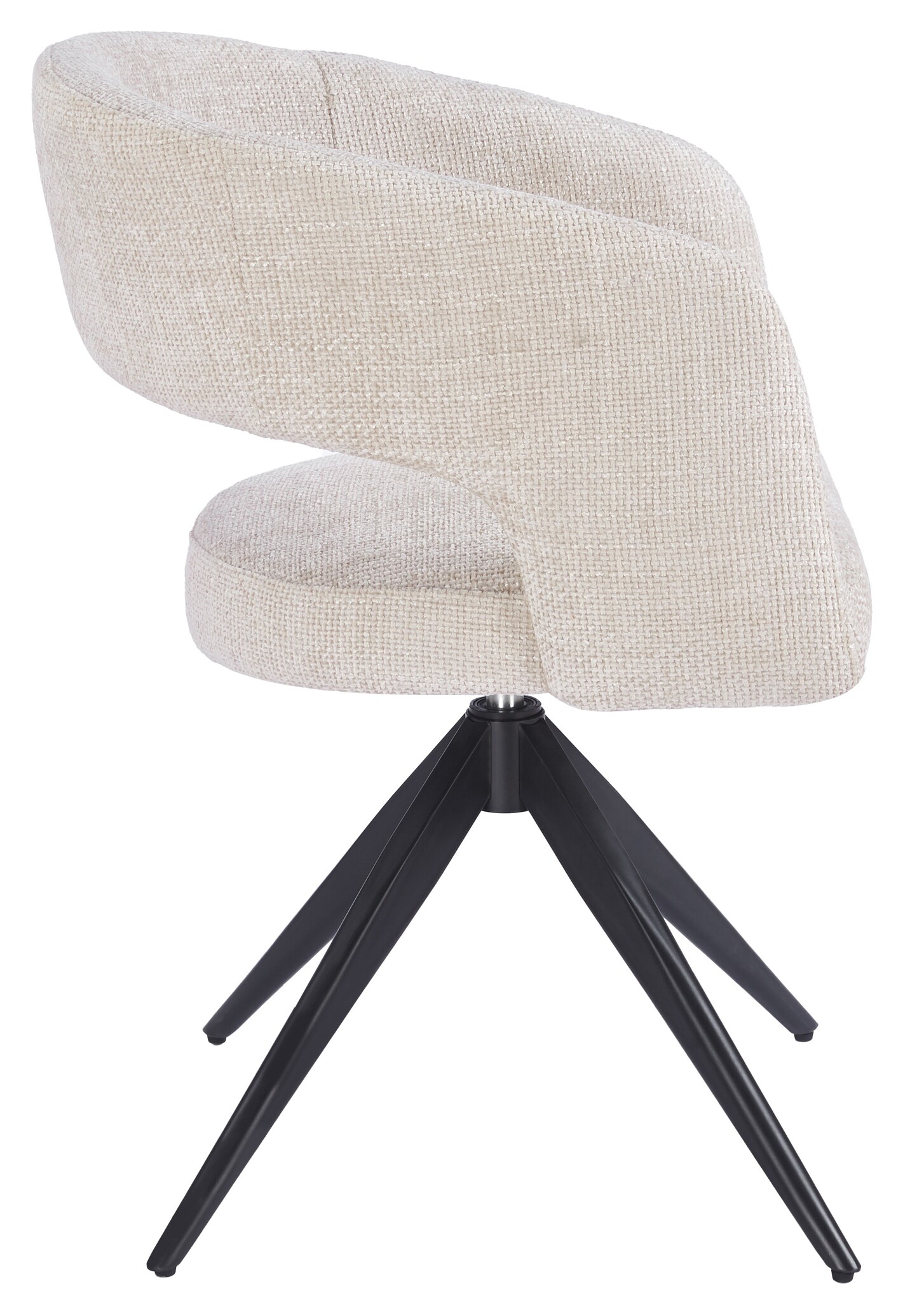 Eetkamerstoel Vigo Renegade Natural 01  - zwart - draai