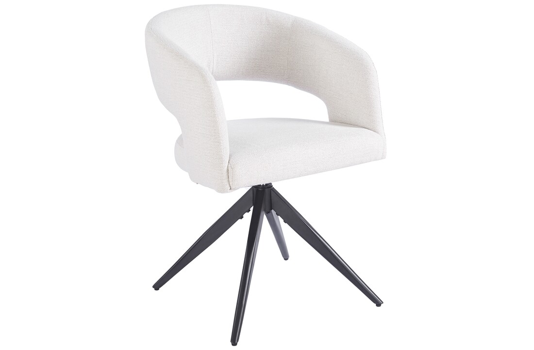Eetkamerstoel Vigo Sneak Linnen 110 - zwart - draai