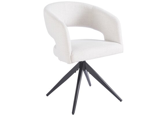 Eetkamerstoel Vigo Sneak Linnen  - zwart - draai
