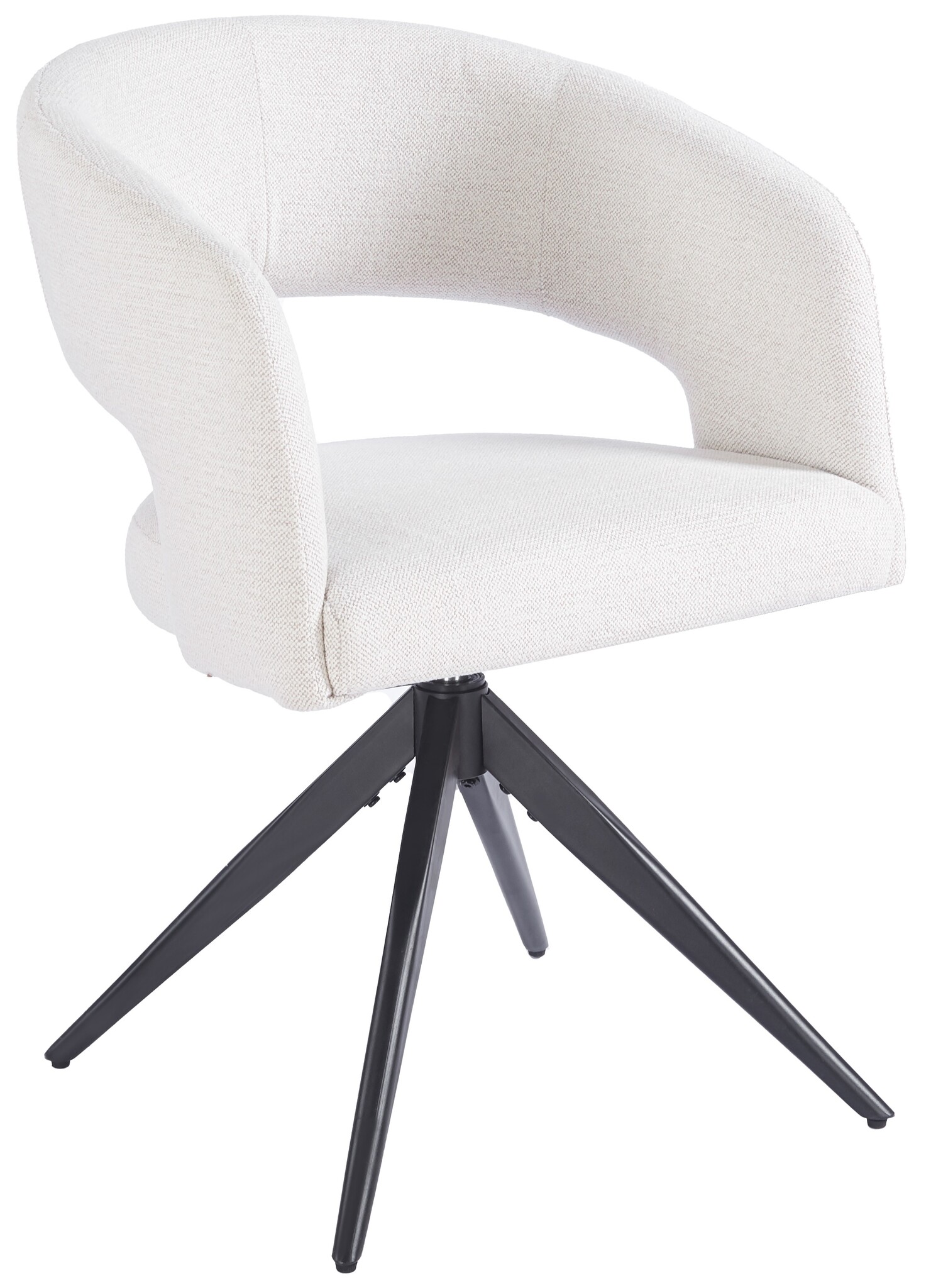 Eetkamerstoel Vigo Sneak Linnen 110 - zwart - draai