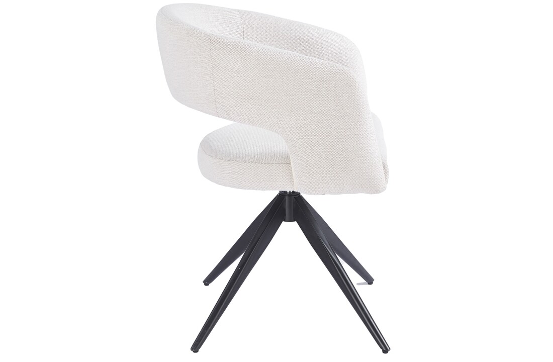 Eetkamerstoel Vigo Sneak Linnen 110 - zwart - draai