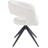 Eetkamerstoel Vigo Sneak Linnen 110 - zwart - draai