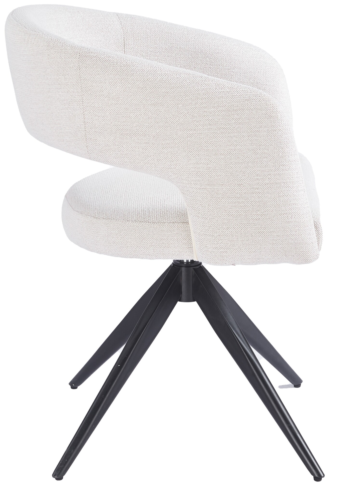 Eetkamerstoel Vigo Sneak Linnen 110 - zwart - draai