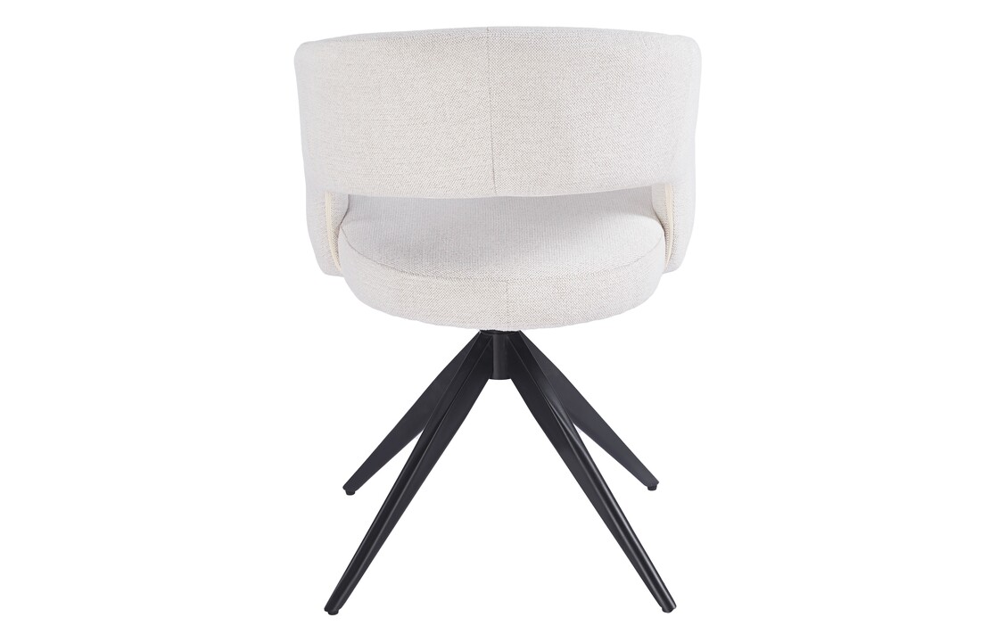 Eetkamerstoel Vigo Sneak Linnen 110 - zwart - draai