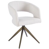 Eetkamerstoel Vigo Sneak Linnen  - bruin - draai