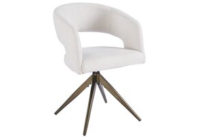 Eetkamerstoel Vigo Sneak Linnen  - bruin - draai