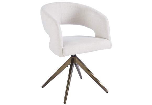 Eetkamerstoel Vigo Sneak Linnen  - bruin - draai