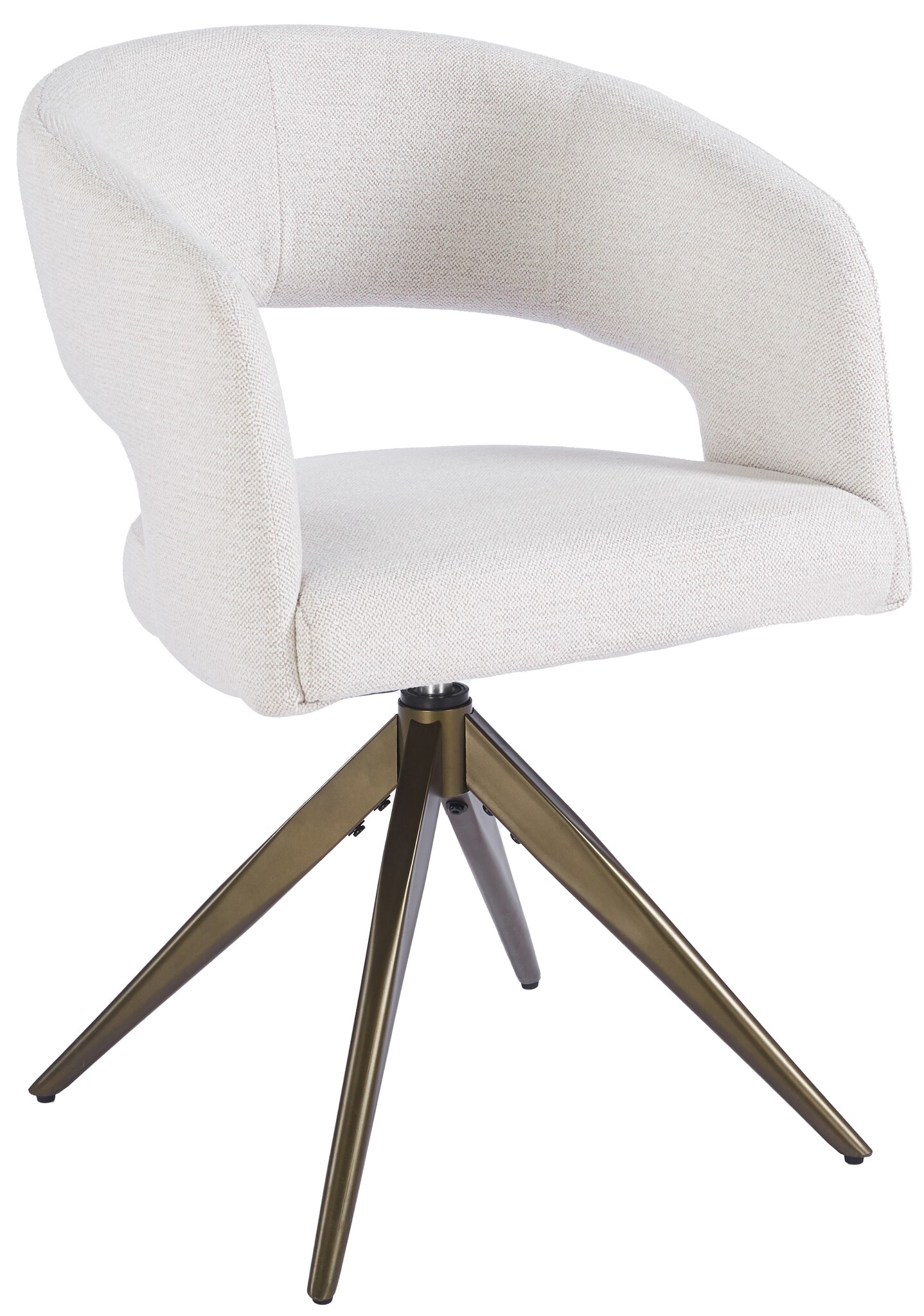 Eetkamerstoel Vigo Sneak Linnen  - bruin - draai