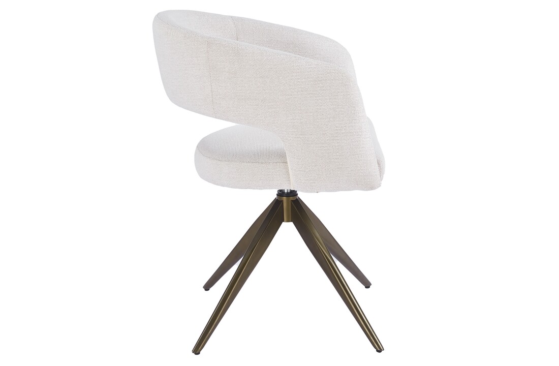 Eetkamerstoel Vigo Sneak Linnen  - bruin - draai