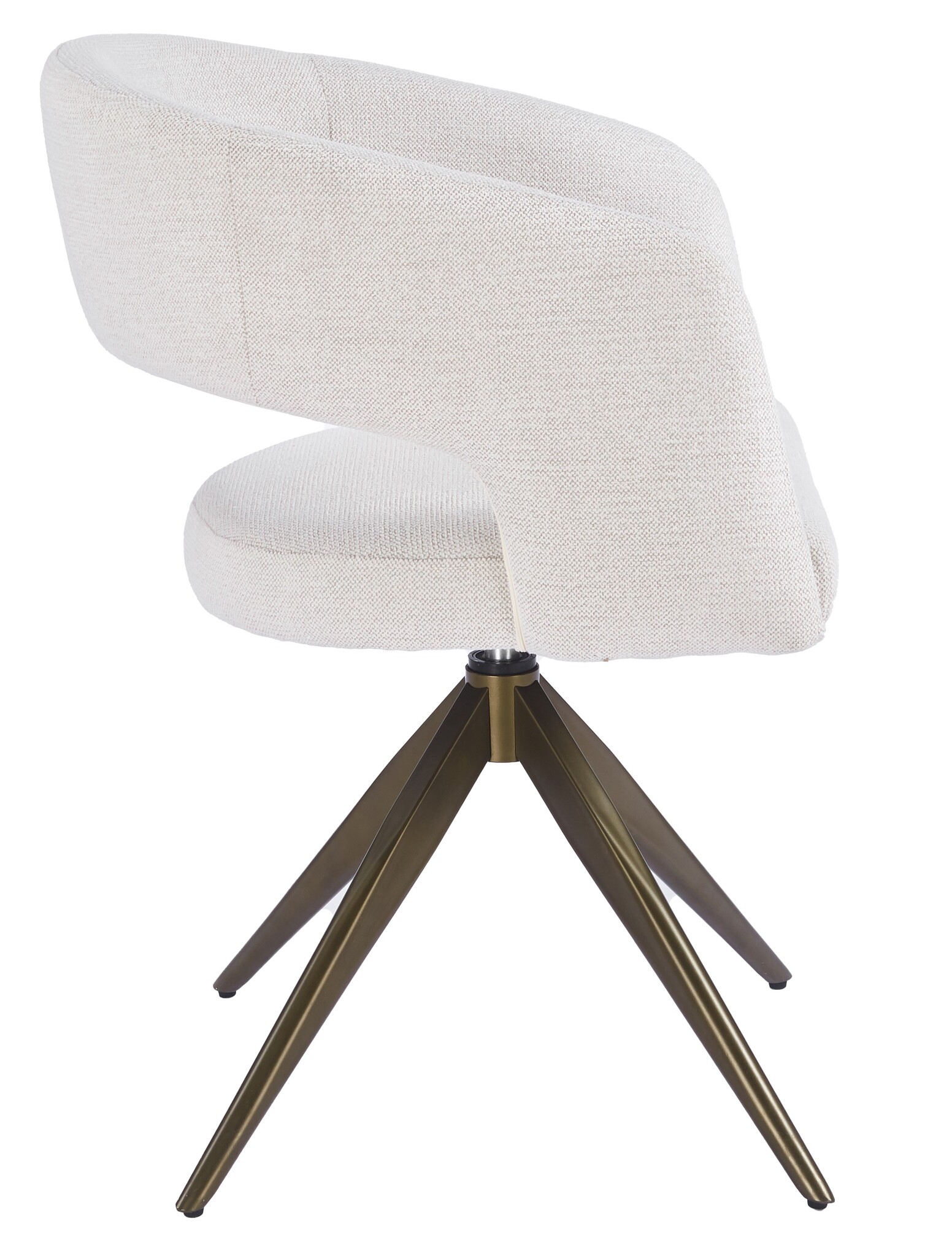 Eetkamerstoel Vigo Sneak Linnen  - bruin - draai