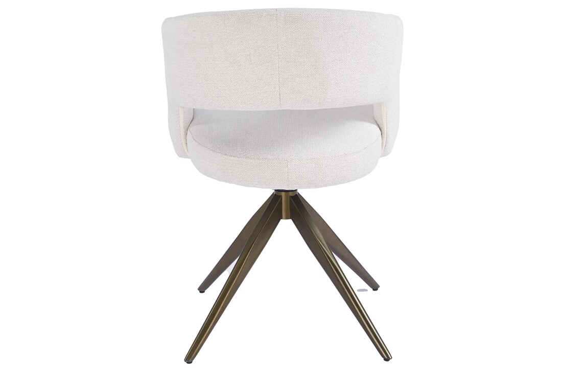 Eetkamerstoel Vigo Sneak Linnen  - bruin - draai