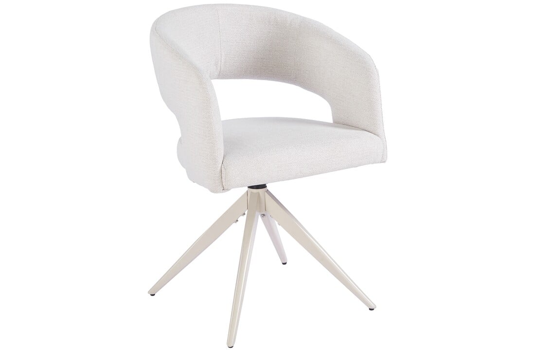 Eetkamerstoel Vigo Sneak Linnen  - beige - draai