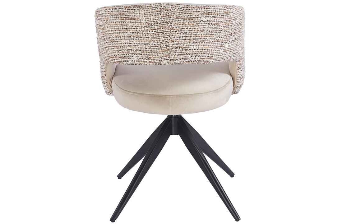 Eetkamerstoel Vigo Velvet / Be Trendy 01 - zwart - draai