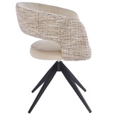 Eetkamerstoel Vigo Velvet / Be Trendy 01 - zwart - draai