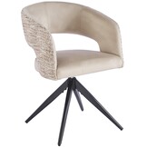 Eetkamerstoel Vigo Velvet / Be Trendy 01 - zwart - draai