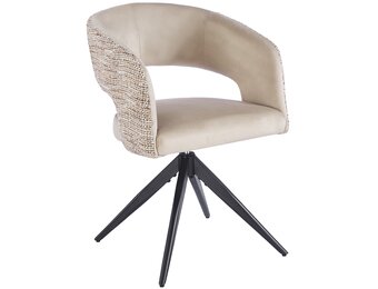 Eetkamerstoel Vigo Velvet / Be Trendy - zwart - draai