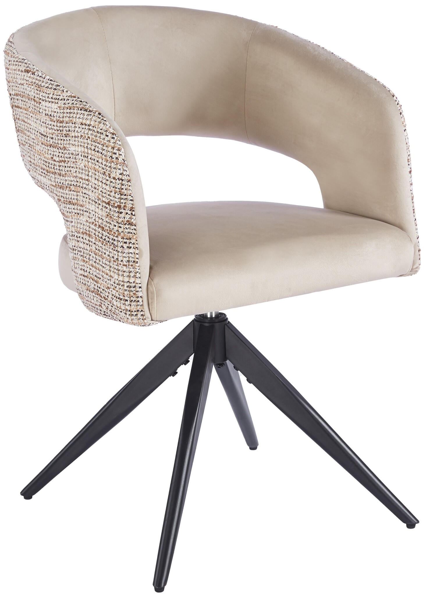 Eetkamerstoel Vigo Velvet / Be Trendy 01 - zwart - draai