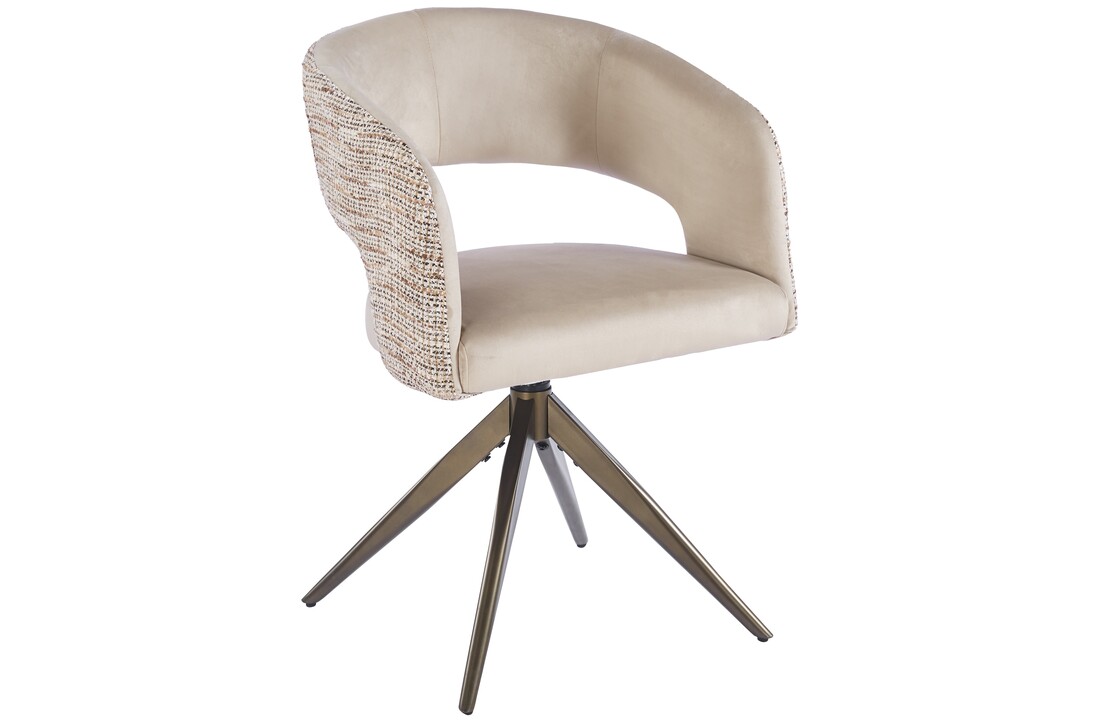 Eetkamerstoel Vigo Velvet / Be Trendy - bruin - draai