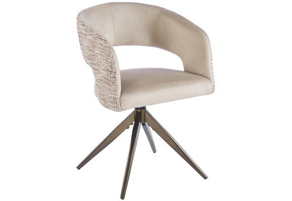 Eetkamerstoel Vigo Velvet / Be Trendy - bruin - draai