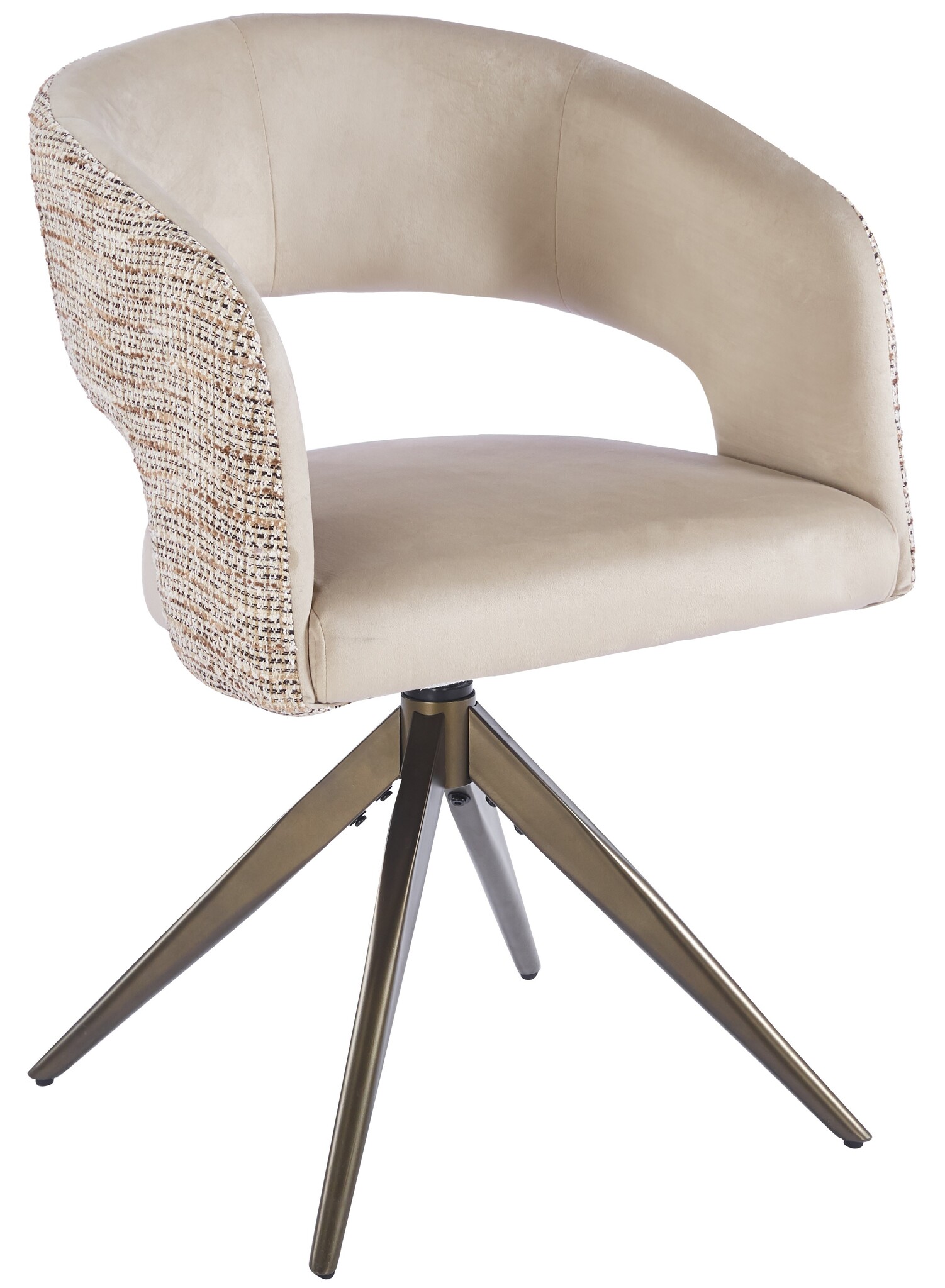 Eetkamerstoel Vigo Velvet / Be Trendy - bruin - draai