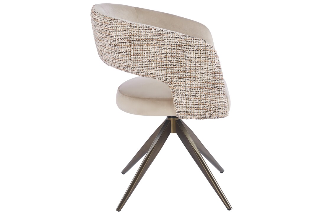 Eetkamerstoel Vigo Velvet / Be Trendy - bruin - draai