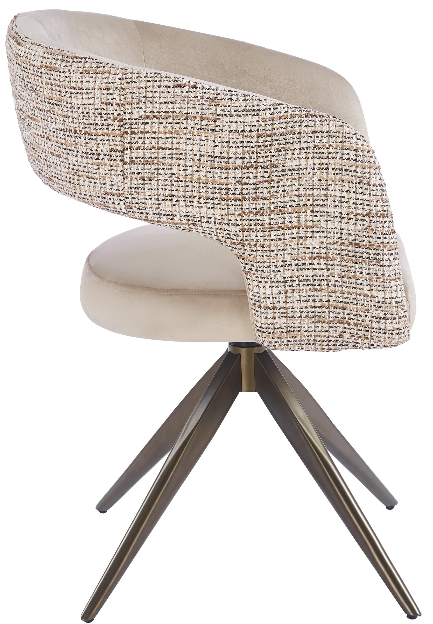 Eetkamerstoel Vigo Velvet / Be Trendy - bruin - draai