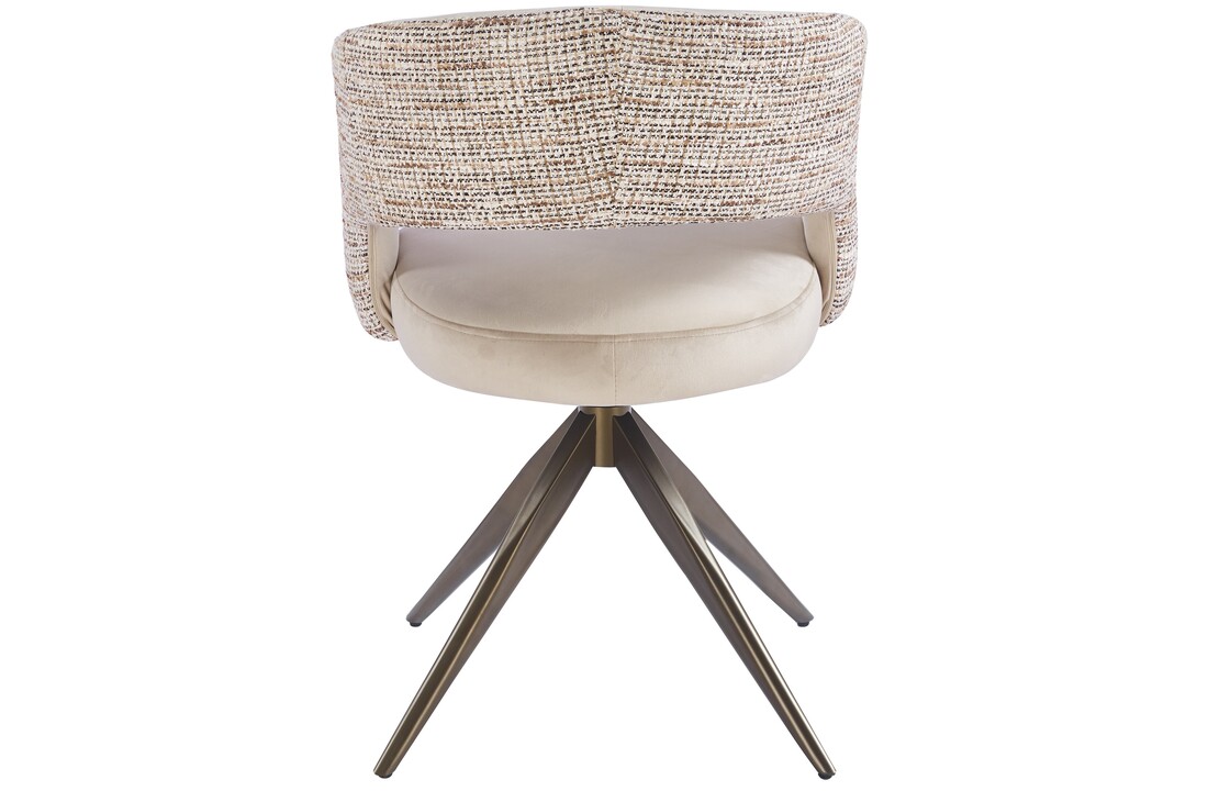 Eetkamerstoel Vigo Velvet / Be Trendy - bruin - draai