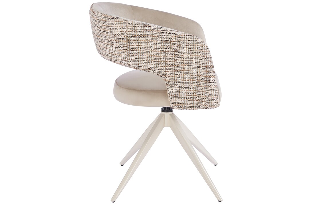 Eetkamerstoel Vigo Velvet / Be Trendy - beige - draai