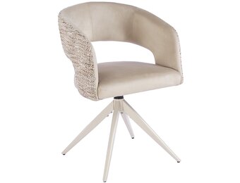 Eetkamerstoel Vigo Velvet / Be Trendy - beige - draai