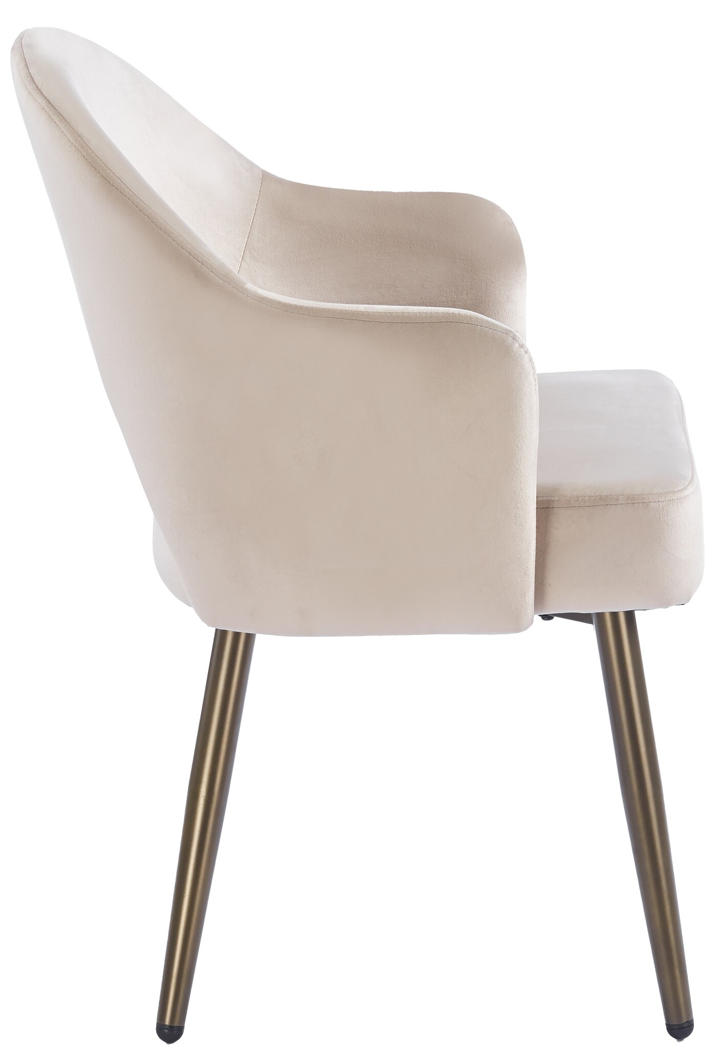 Eetkamerstoel Fuento Taupe velvet - bruin - vast - Pocketvering