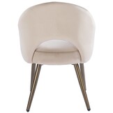 Eetkamerstoel Fuento Taupe velvet  - bruin - vast - Pocketvering