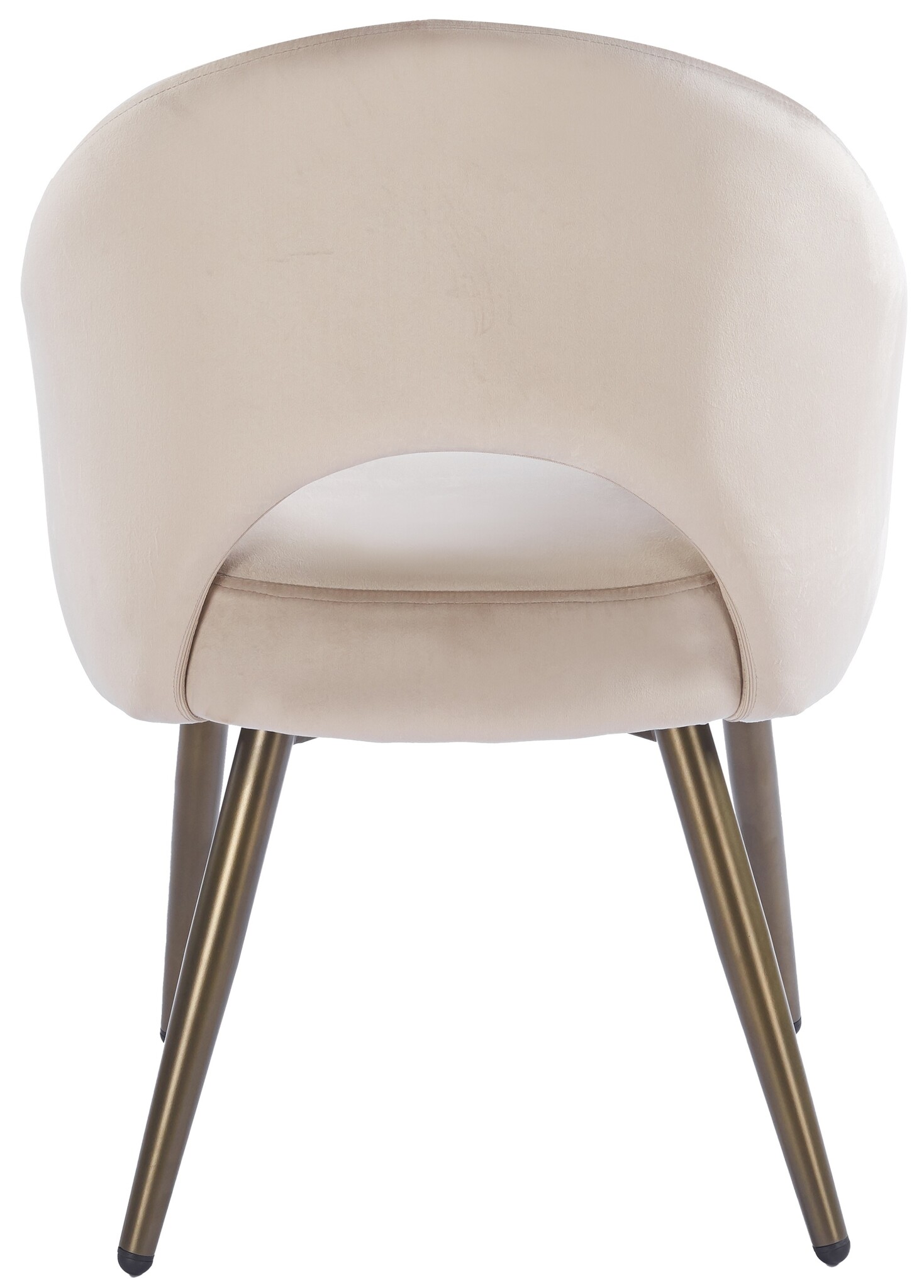 Eetkamerstoel Fuento Taupe velvet - bruin - vast - Pocketvering