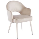 Eetkamerstoel Fuento Taupe velvet  - beige - vast - Pocketvering