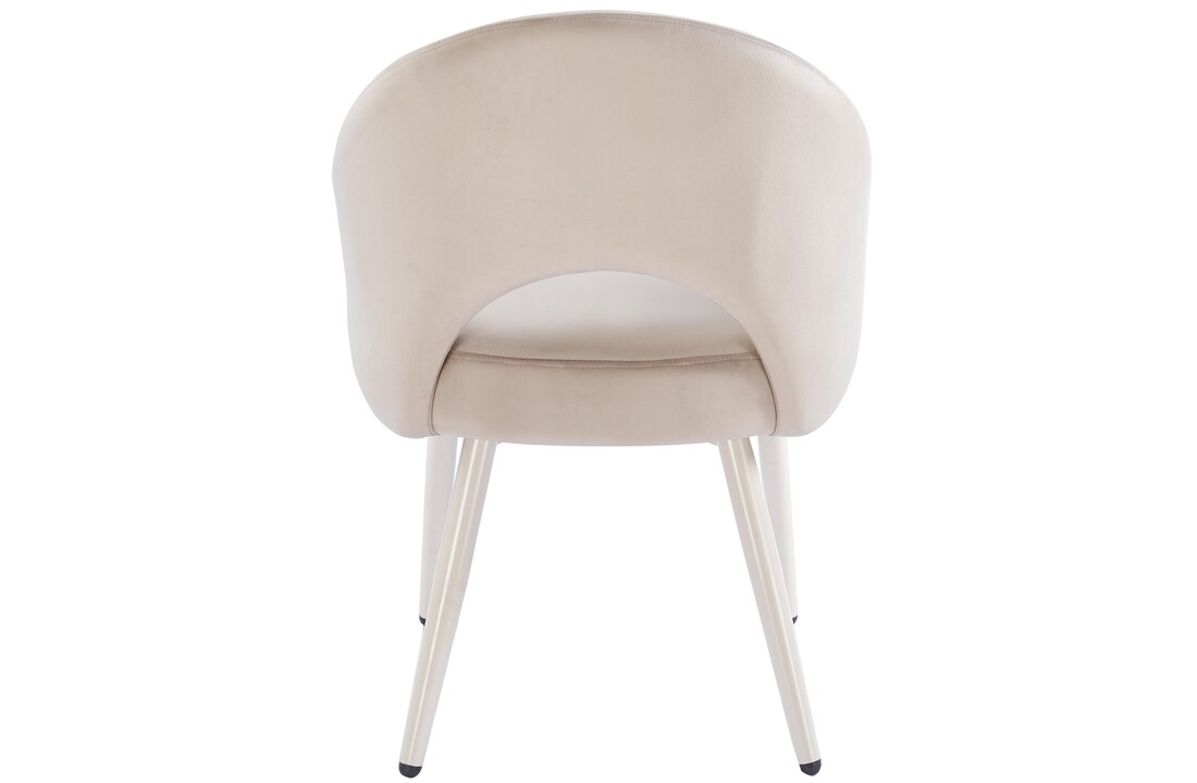 Eetkamerstoel Fuento Taupe velvet - beige - vast - Pocketvering