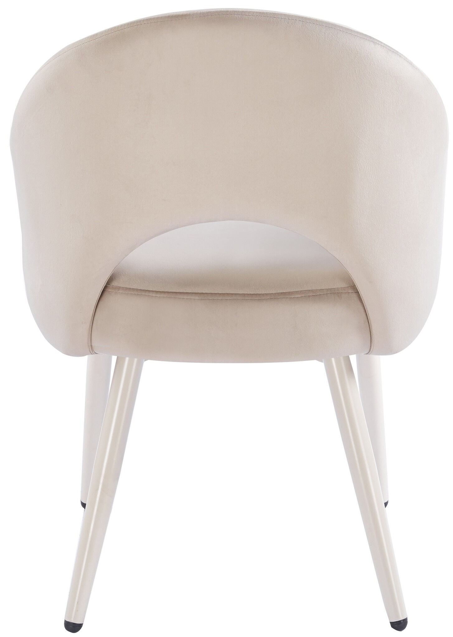 Eetkamerstoel Fuento Taupe velvet - beige - vast - Pocketvering