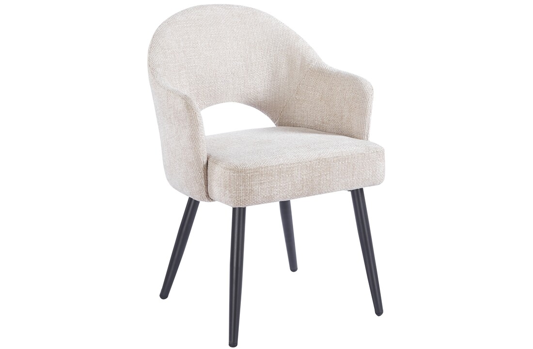 Eetkamerstoel Fuento Renegade Natural 01  - zwart - vast - Pocketvering