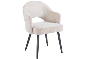 Eetkamerstoel Fuento Renegade Natural 01  - zwart - vast - Pocketvering