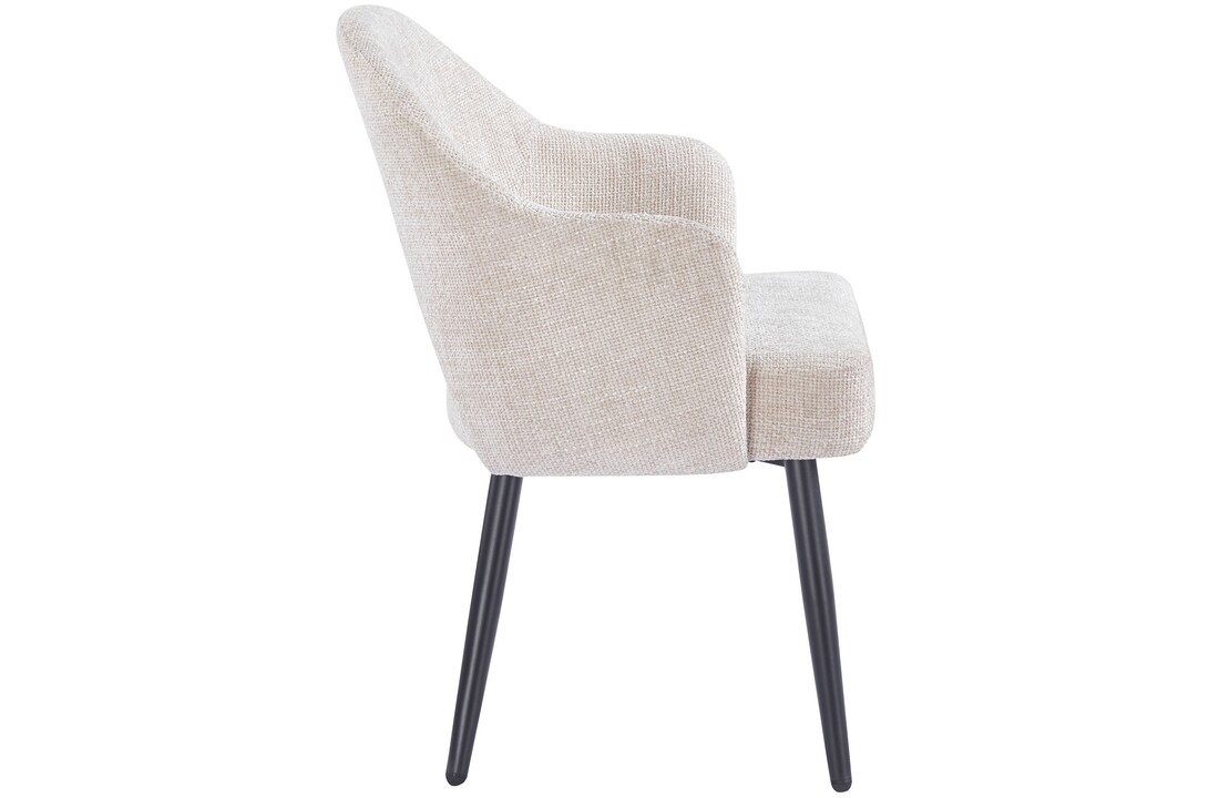 Eetkamerstoel Fuento Renegade Natural 01  - zwart - vast - Pocketvering