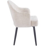 Eetkamerstoel Fuento Renegade Natural 01  - zwart - vast - Pocketvering