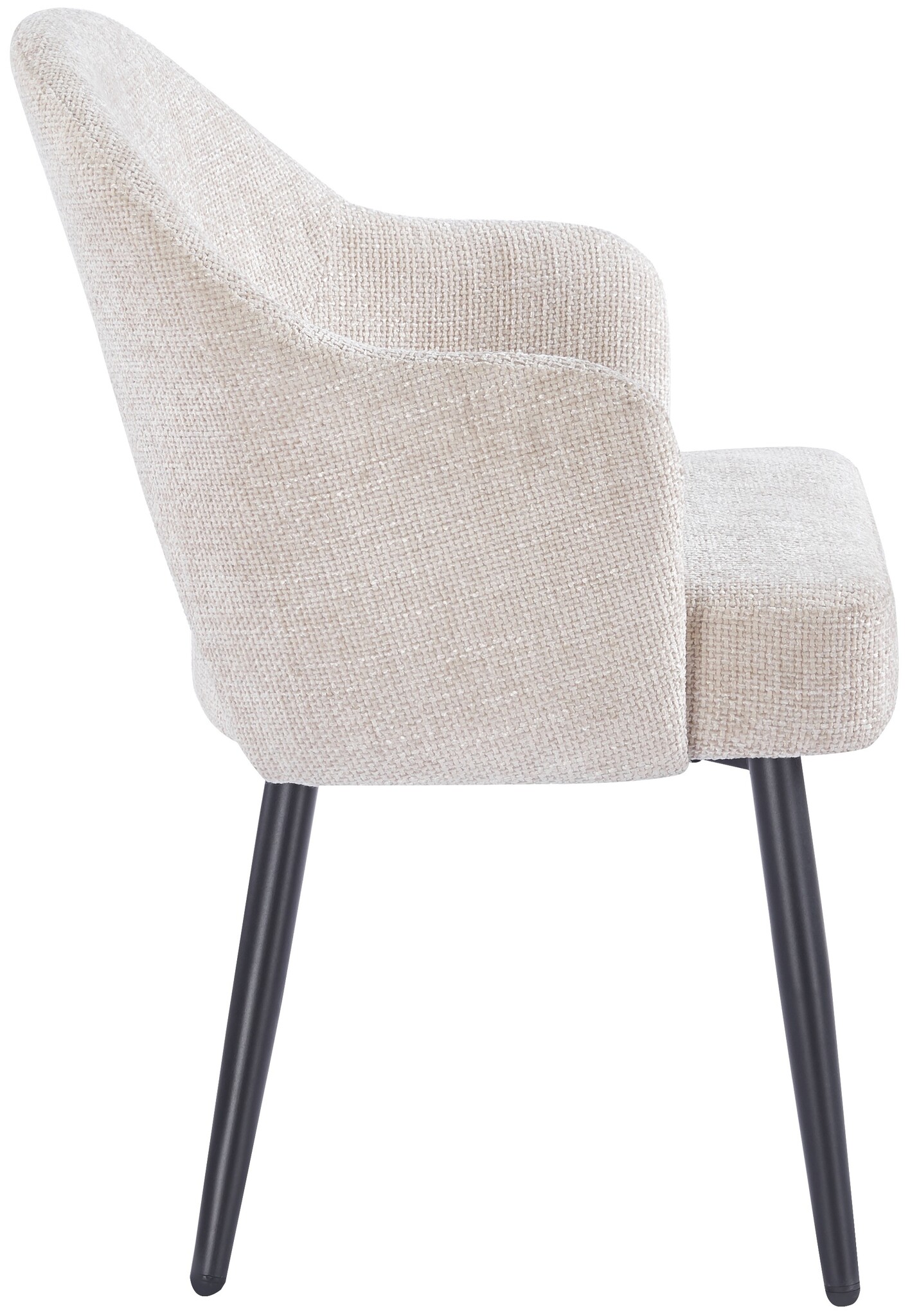 Eetkamerstoel Fuento Renegade Natural 01  - zwart - vast - Pocketvering