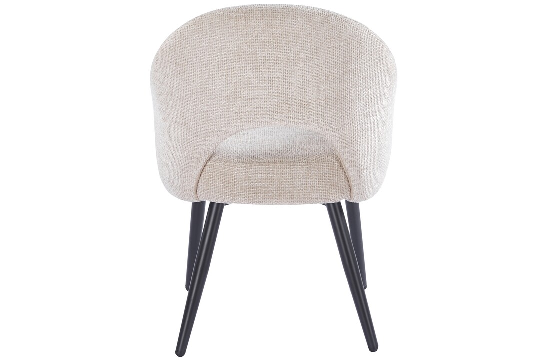 Eetkamerstoel Fuento Renegade Natural 01  - zwart - vast - Pocketvering