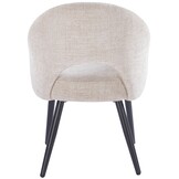 Eetkamerstoel Fuento Renegade Natural 01  - zwart - vast - Pocketvering