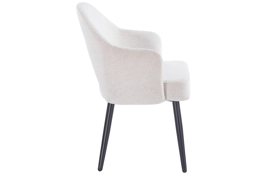 Eetkamerstoel Fuento Sneak Linnen 110 - zwart - vast - Pocketvering