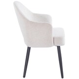 Eetkamerstoel Fuento Sneak Linnen 110 - zwart - vast - Pocketvering